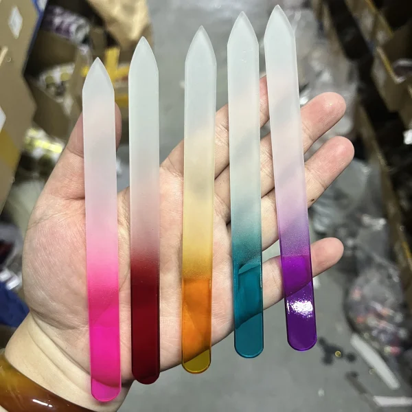 Limes à ongles en verre dégradé, lot de 5