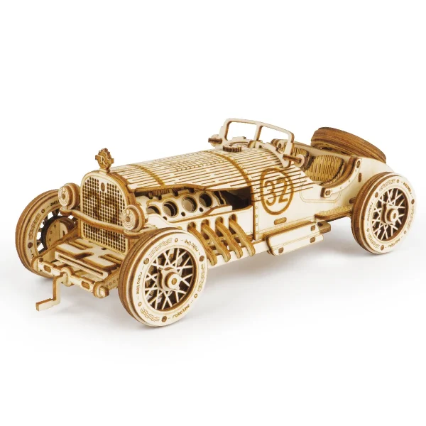 Maquette en bois voiture de course 3D