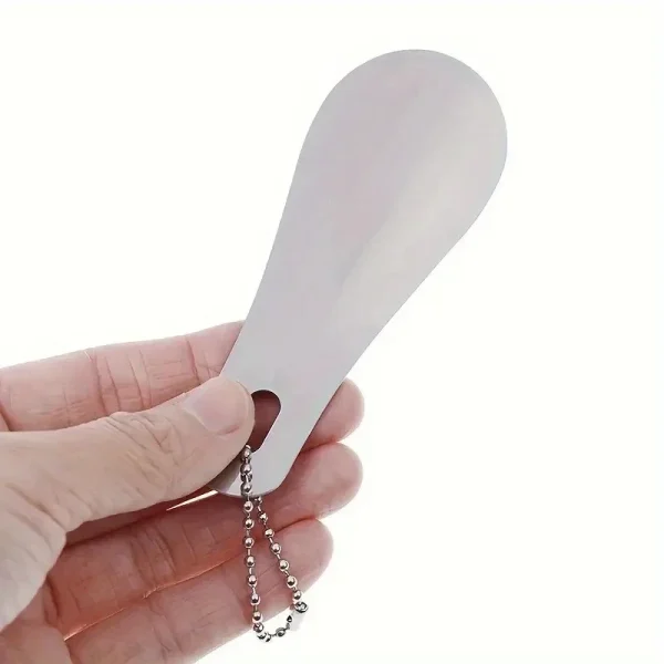 Mini chausse-pied en acier avec chaînette