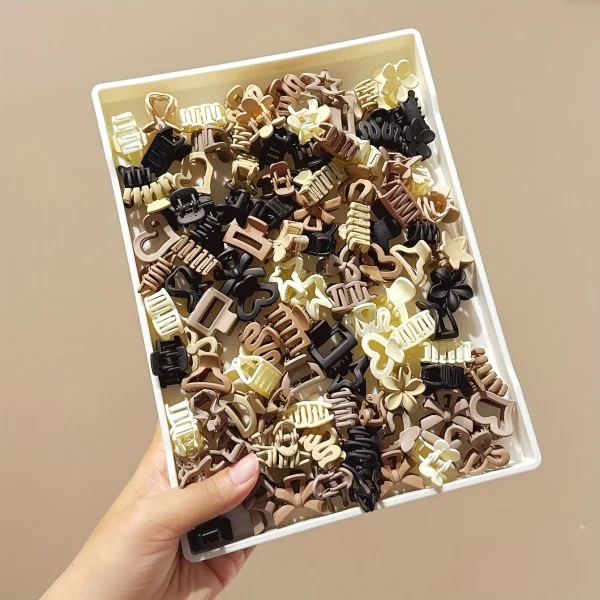 Mini pinces à cheveux assorties, lot de 5 à 30