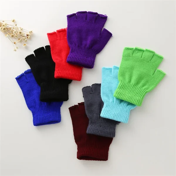 Mitaines tricotées colorées