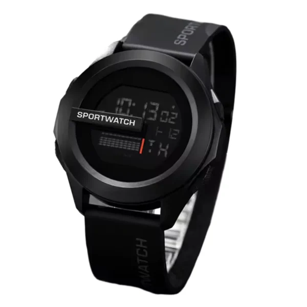 Montre digitale de sport à cadran rond