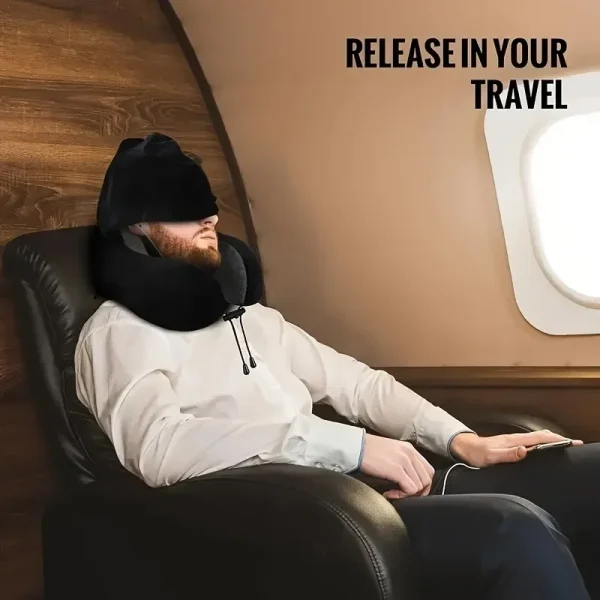 Oreiller de voyage à capuche : détail
