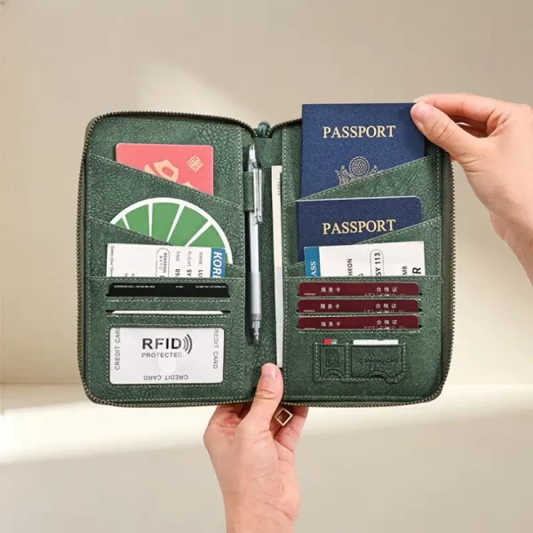 Organiseur de documents de voyage anti-RFID : détail