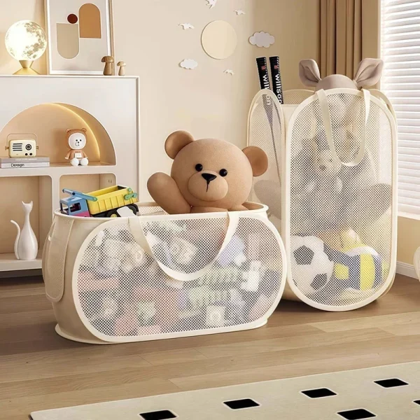 Panier à jouets pliable en maille