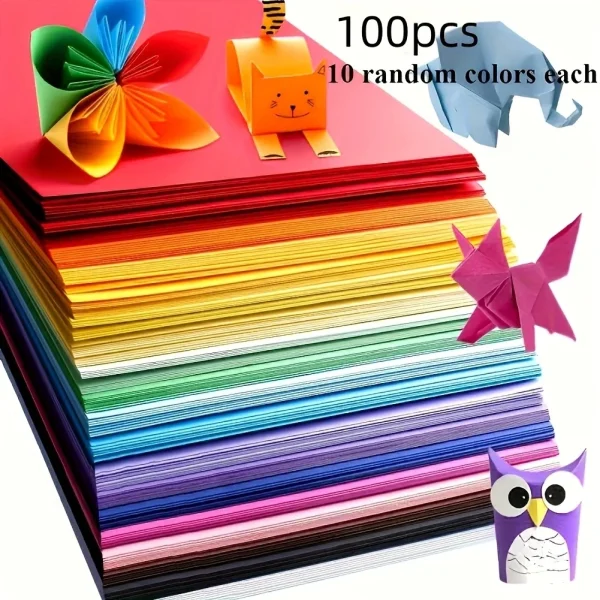 Papier cartonné coloré, 100 feuilles