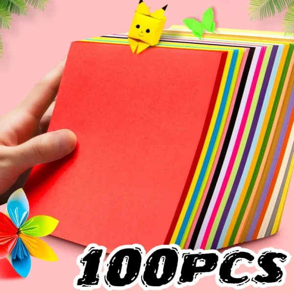 Papier origami double face, 100 feuilles
