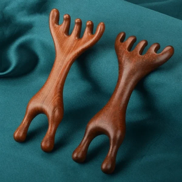 Peigne de massage double en bois