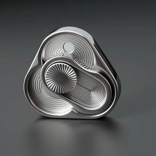 Pièce fidget triangulaire en métal