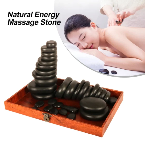 Pierres de massage en basalte, 1 à 7 pièces