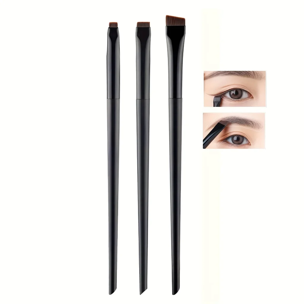 Pinceaux eyeliner et sourcils, lot de 3 : détail