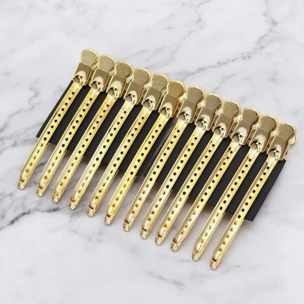 Pinces de coiffure métalliques, lot de 5 ou 10