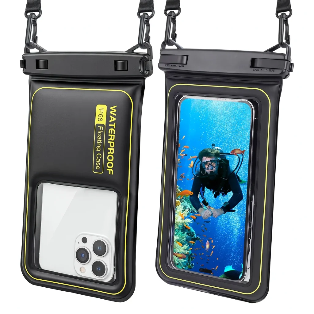 Pochette étanche pour téléphone avec cordon : détail