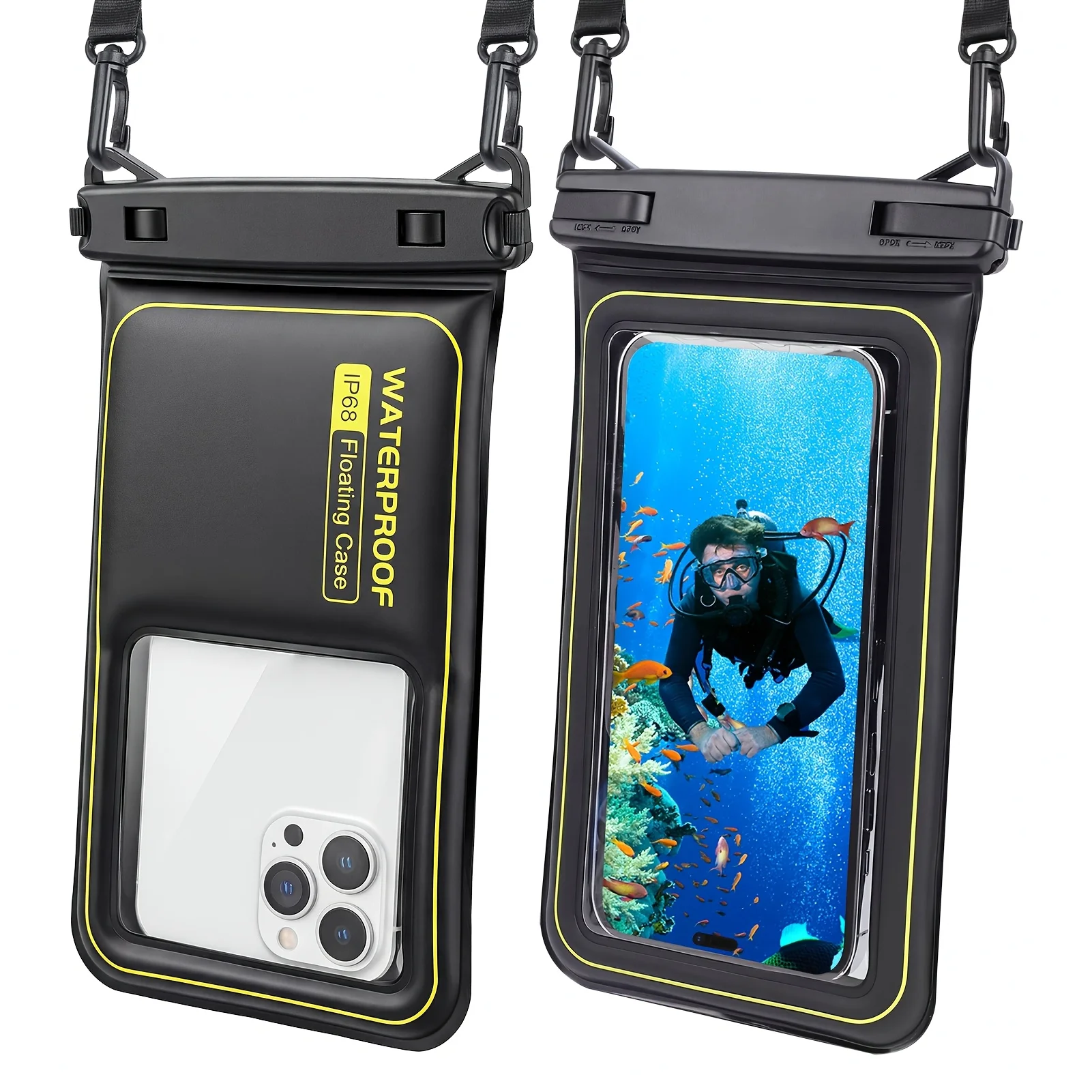 Pochette étanche pour téléphone avec cordon : détail