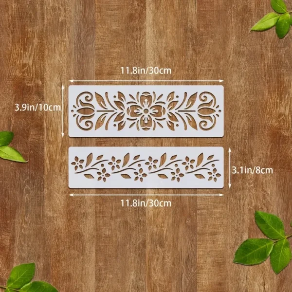 Pochoirs de frises décoratives, lot de 13 : détail