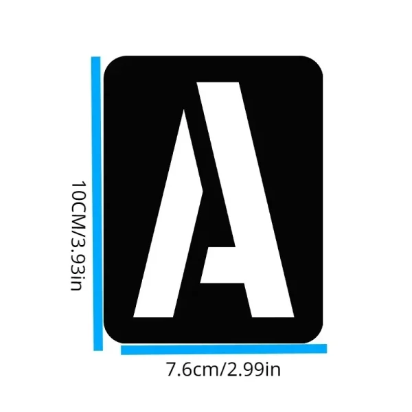 Pochoirs lettres et chiffres, lot de 42 : détail