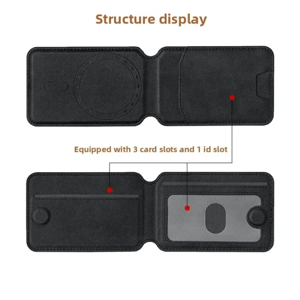 Porte-cartes magnétique pour téléphone avec béquille : détail