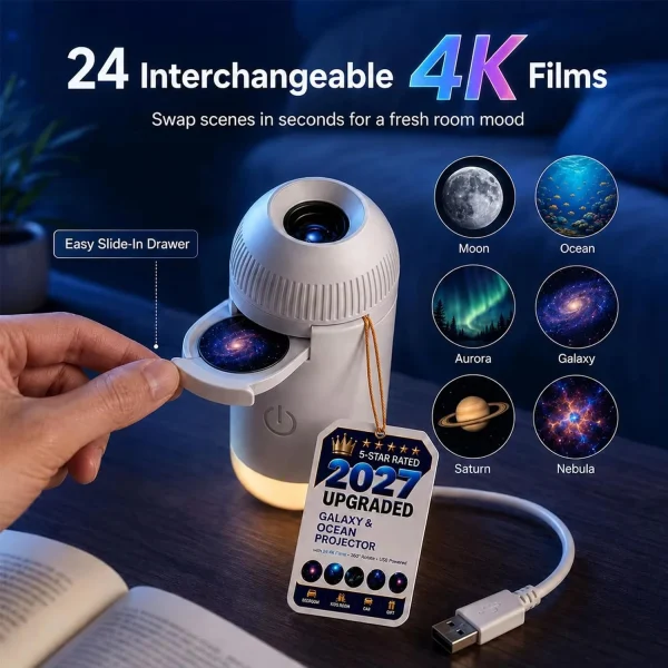 Projecteur ciel étoilé USB à disques