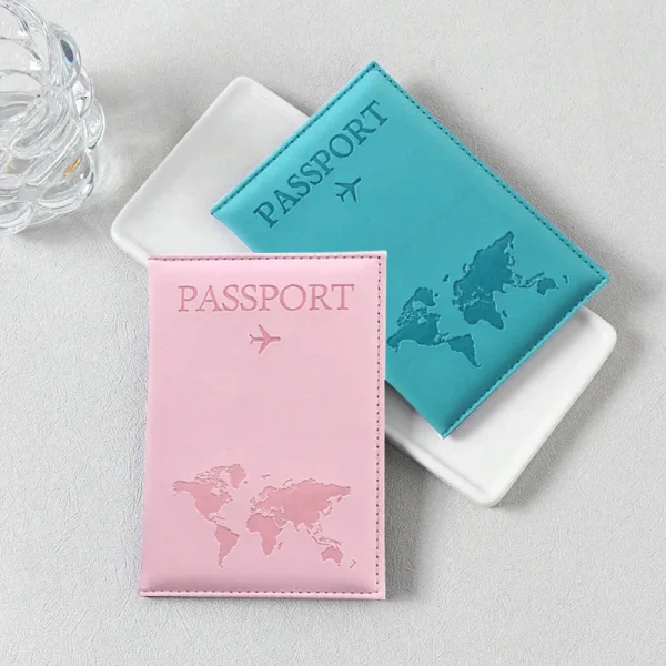 Protège-passeport carte du monde