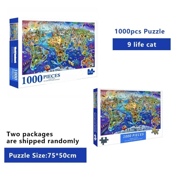 Puzzle 1000 pièces monuments du monde