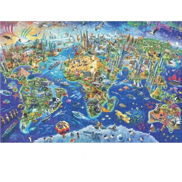 Puzzle 1000 pièces monuments du monde : détail