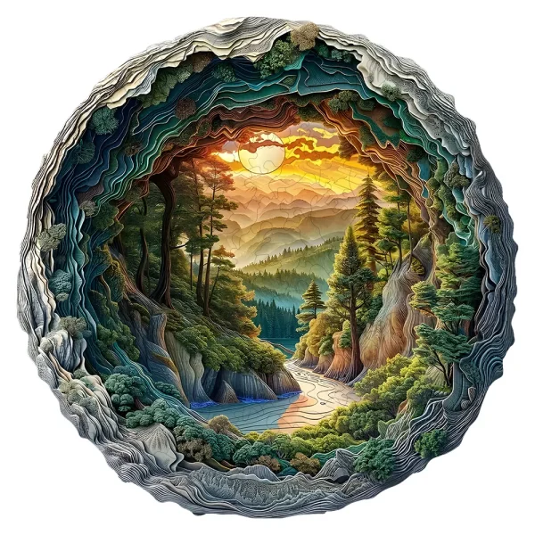 Puzzle en bois forêt et animaux : détail