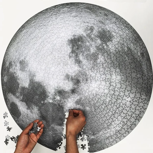 Puzzle rond 1 000 pièces, espace