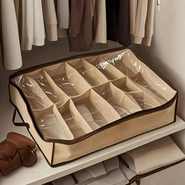 Range-chaussures sous le lit à 12 cases