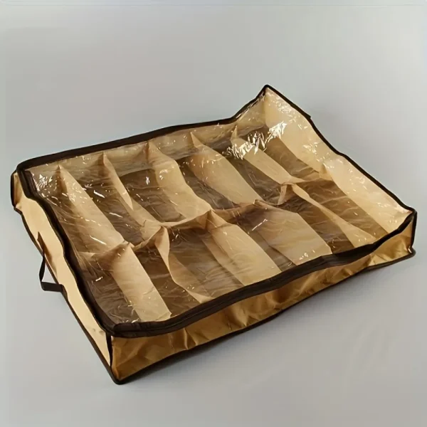 Range-chaussures sous le lit à 12 cases : détail