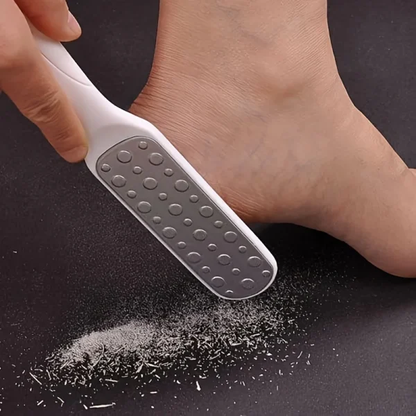 Râpe à pieds double face en acier inoxydable
