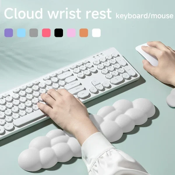 Repose-poignets nuage pour clavier et souris : détail