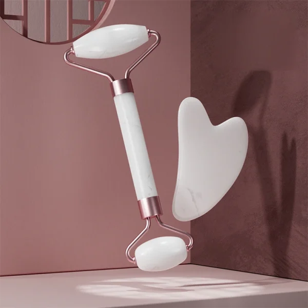 Rouleau et gua sha en résine effet cristal