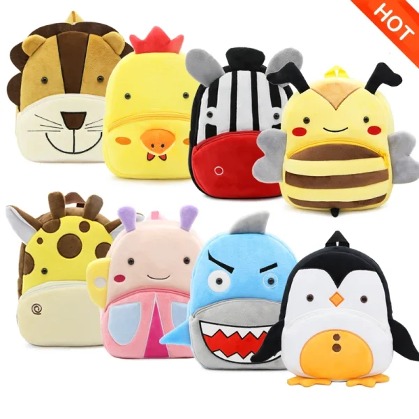 Sac à dos peluche animal pour la maternelle