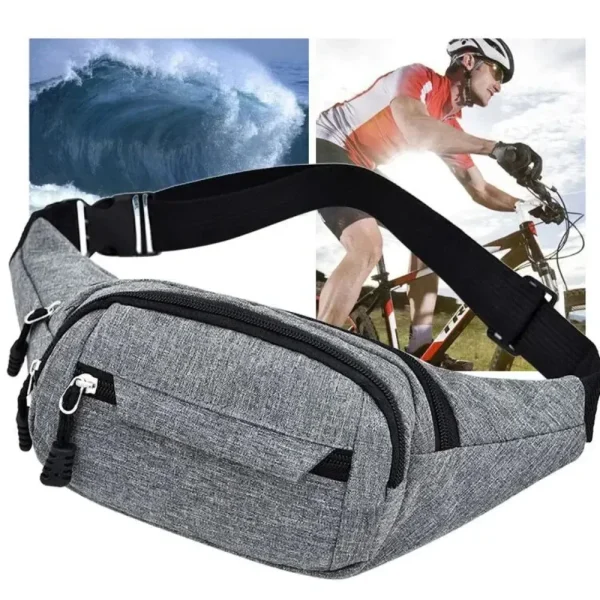 Sac banane à plusieurs poches zippées