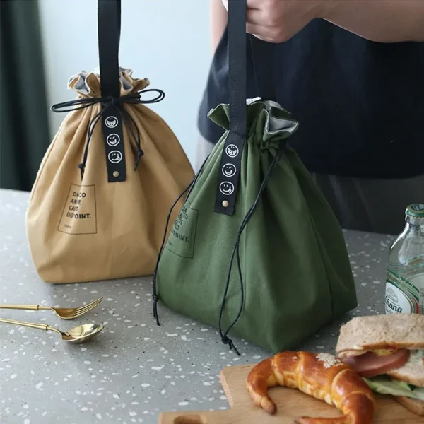 Sac déjeuner isotherme à cordon : détail