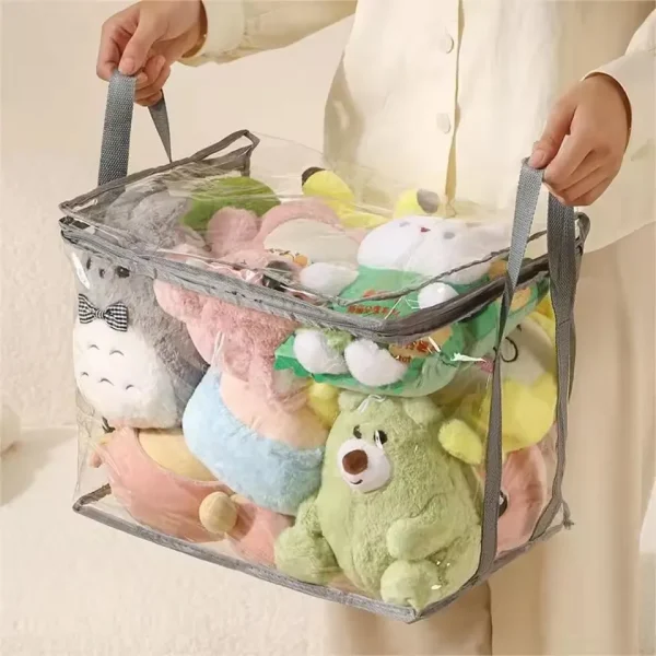 Sac de rangement transparent pour peluches