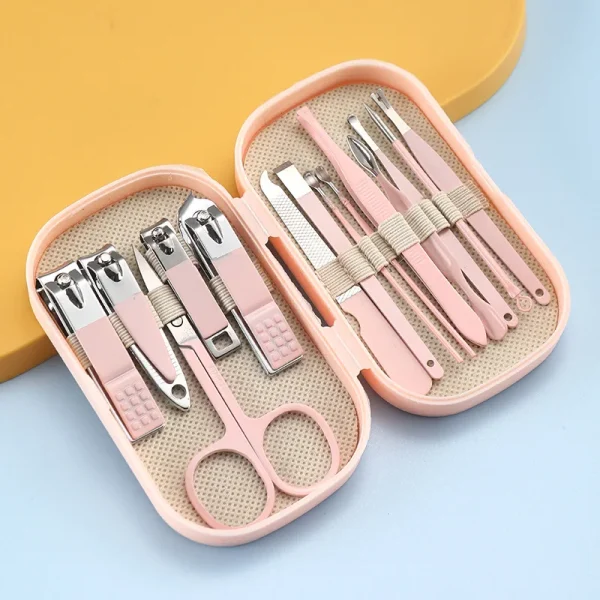 Set de manucure et pédicure 14 pièces, étui zippé