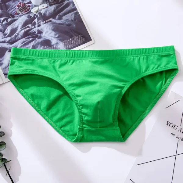 Slip en coton uni, coupe échancrée