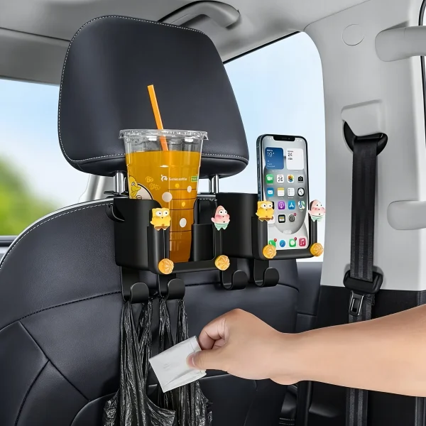 Support de dossier de voiture avec porte-gobelet : détail