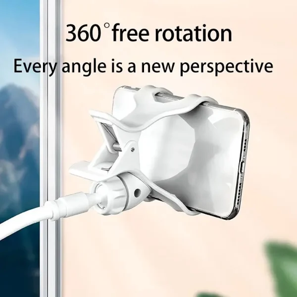 Support de téléphone à bras flexible et pince : détail