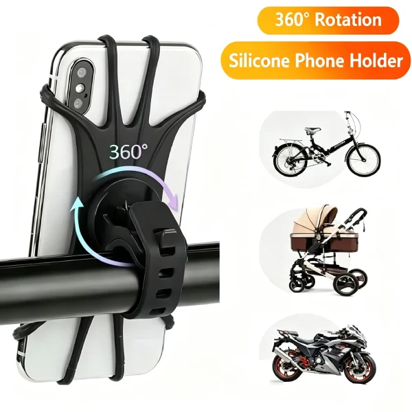 Support de téléphone pour vélo en silicone