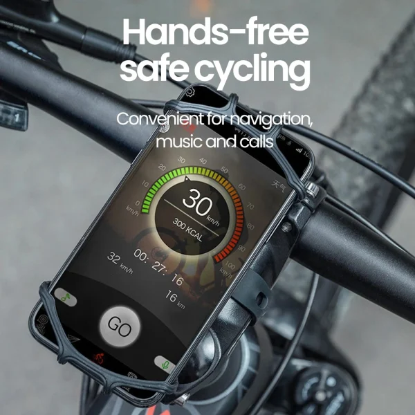 Support de téléphone pour vélo en silicone : détail