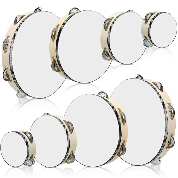 Tambourin en bois à cymbalettes