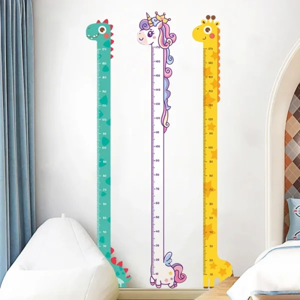 Toise autocollante dinosaure, girafe ou licorne