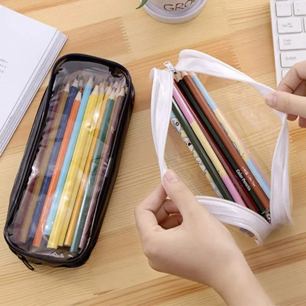 Trousse transparente à fermeture éclair : détail